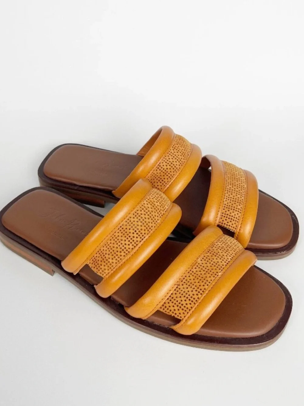 John Rmor Leather Slide Sandals - Picture 2 of 9
